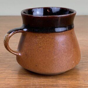 Vtg Midcentury Sial Brown Coffee Mug MCM Modernist Made in Canada